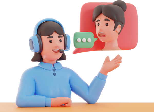 Customer Support 3D Illustration